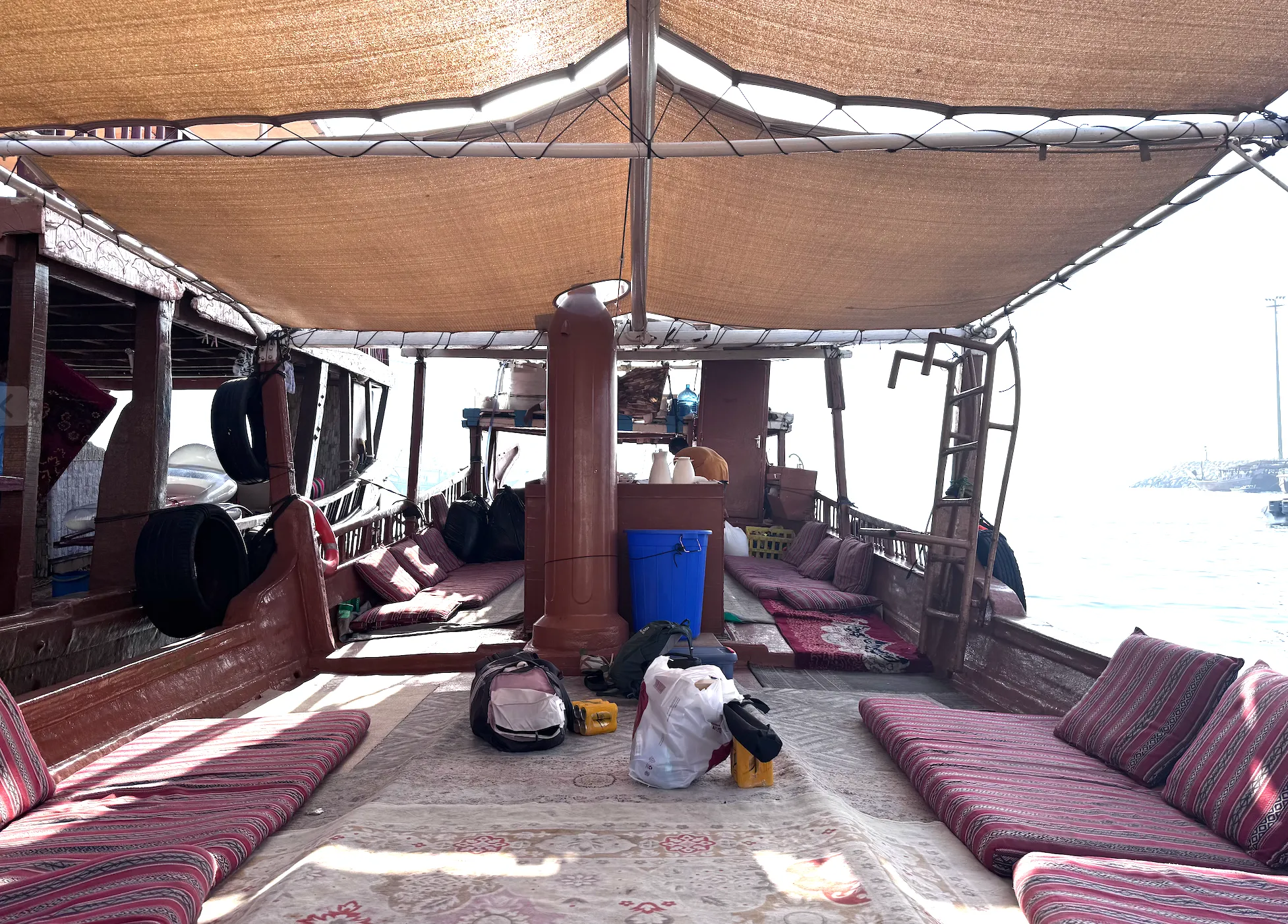 Image showing the deck of the Dhow boat