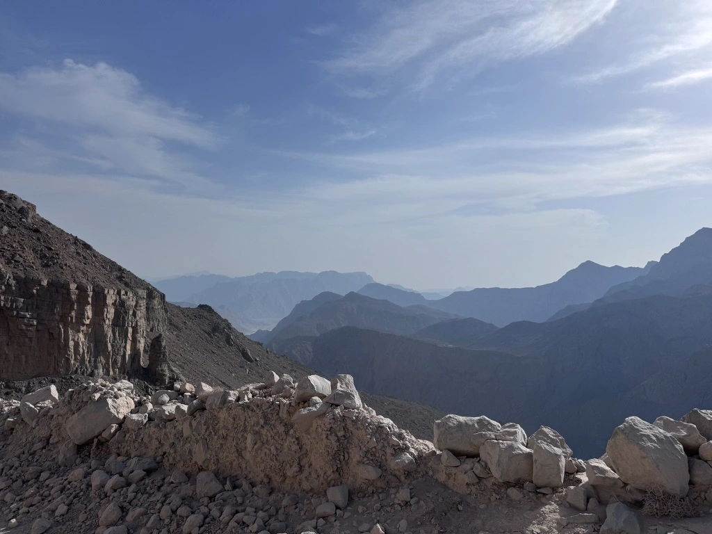 Downward views from camp